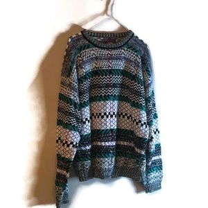 Vintage 90s  Concrete Mix Mens  Knit Sweater Sz XL
